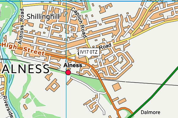 IV17 0TZ map - OS VectorMap District (Ordnance Survey)