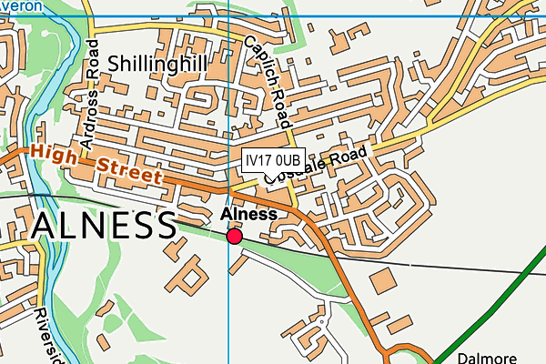 IV17 0UB map - OS VectorMap District (Ordnance Survey)