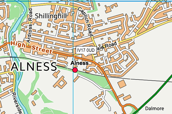 IV17 0UD map - OS VectorMap District (Ordnance Survey)