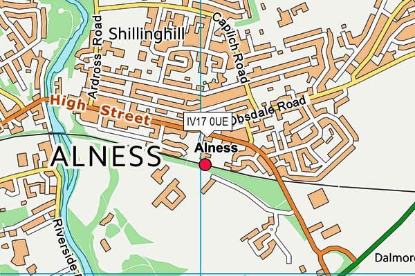 IV17 0UE map - OS VectorMap District (Ordnance Survey)