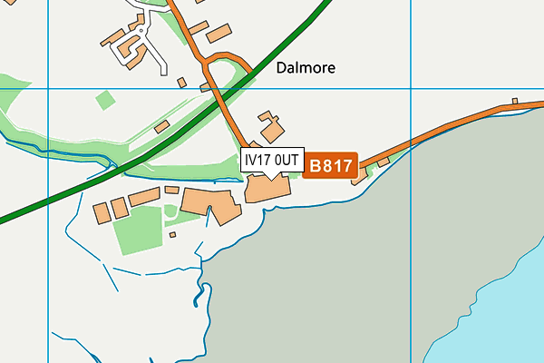 IV17 0UT map - OS VectorMap District (Ordnance Survey)