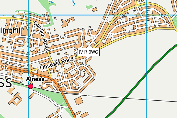 IV17 0WG map - OS VectorMap District (Ordnance Survey)