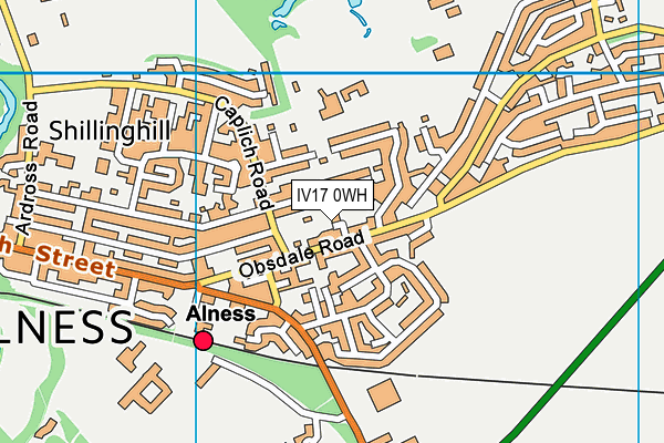 IV17 0WH map - OS VectorMap District (Ordnance Survey)