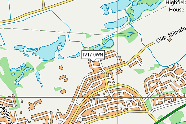 IV17 0WN map - OS VectorMap District (Ordnance Survey)