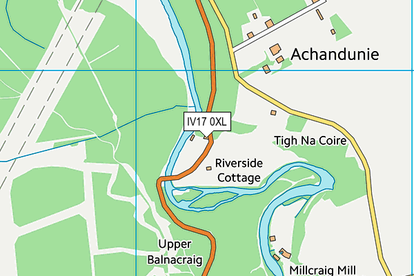 IV17 0XL map - OS VectorMap District (Ordnance Survey)