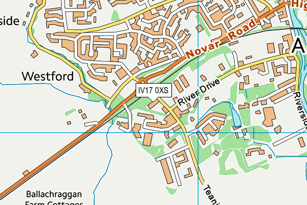 IV17 0XS map - OS VectorMap District (Ordnance Survey)