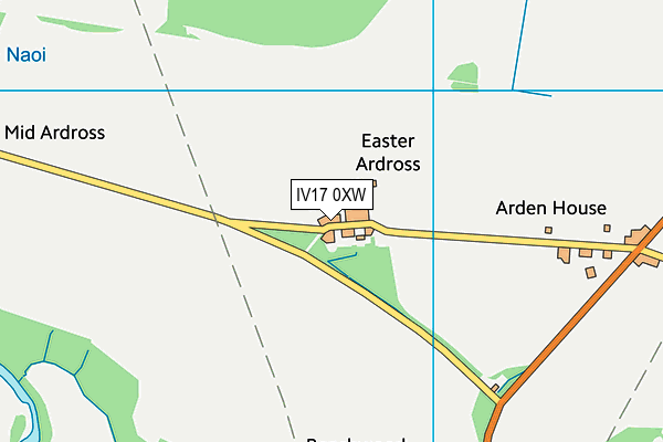 IV17 0XW map - OS VectorMap District (Ordnance Survey)