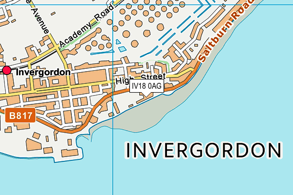 IV18 0AG map - OS VectorMap District (Ordnance Survey)