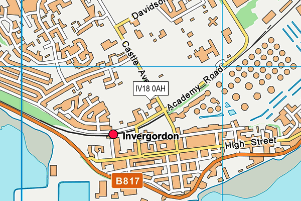 IV18 0AH map - OS VectorMap District (Ordnance Survey)