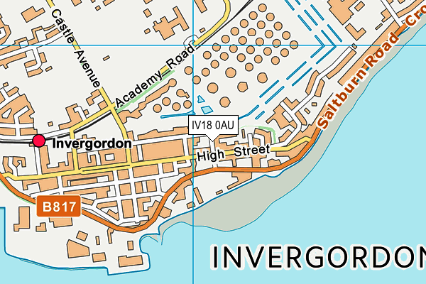 IV18 0AU map - OS VectorMap District (Ordnance Survey)