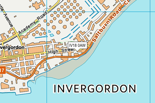 IV18 0AW map - OS VectorMap District (Ordnance Survey)