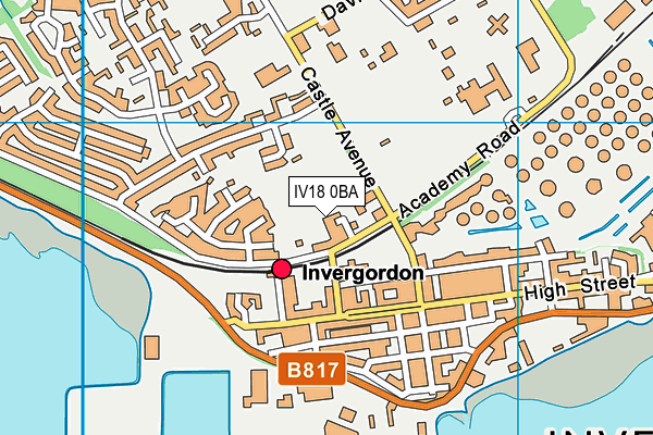 IV18 0BA map - OS VectorMap District (Ordnance Survey)