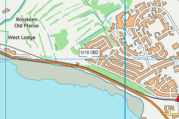 IV18 0BD map - OS VectorMap District (Ordnance Survey)