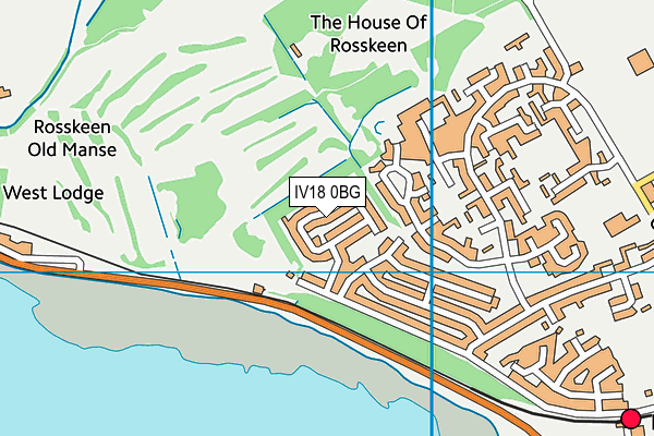 IV18 0BG map - OS VectorMap District (Ordnance Survey)