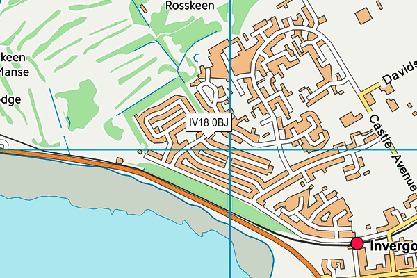 IV18 0BJ map - OS VectorMap District (Ordnance Survey)