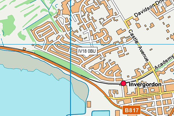 IV18 0BU map - OS VectorMap District (Ordnance Survey)