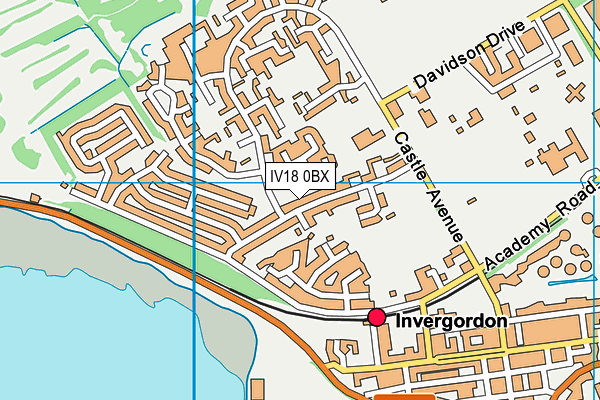 IV18 0BX map - OS VectorMap District (Ordnance Survey)