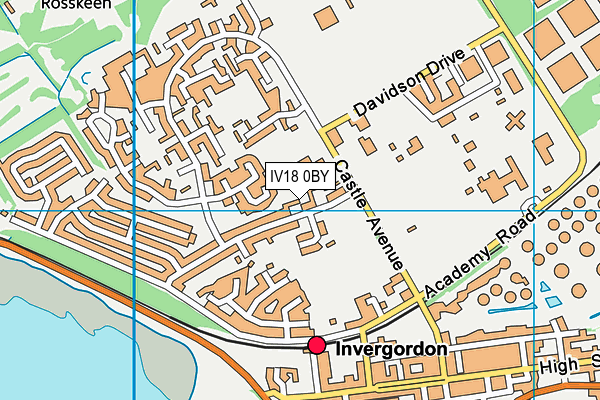 IV18 0BY map - OS VectorMap District (Ordnance Survey)