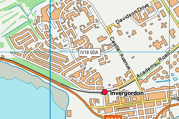 IV18 0DA map - OS VectorMap District (Ordnance Survey)