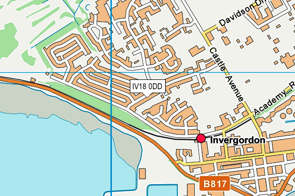 IV18 0DD map - OS VectorMap District (Ordnance Survey)