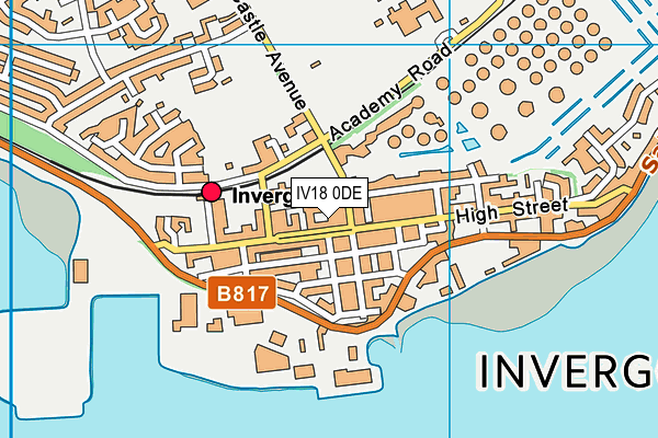 IV18 0DE map - OS VectorMap District (Ordnance Survey)