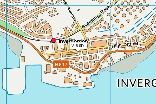 IV18 0DJ map - OS VectorMap District (Ordnance Survey)