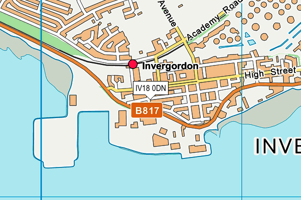 IV18 0DN map - OS VectorMap District (Ordnance Survey)