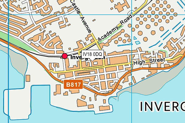 IV18 0DQ map - OS VectorMap District (Ordnance Survey)