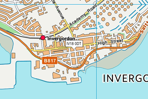 IV18 0DT map - OS VectorMap District (Ordnance Survey)