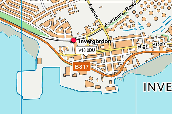 IV18 0DU map - OS VectorMap District (Ordnance Survey)