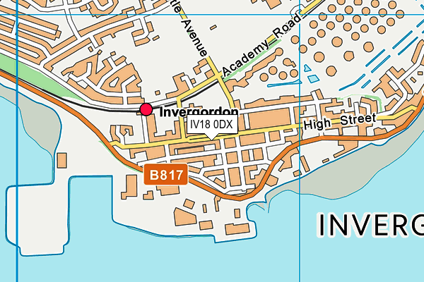 IV18 0DX map - OS VectorMap District (Ordnance Survey)
