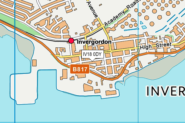 IV18 0DY map - OS VectorMap District (Ordnance Survey)