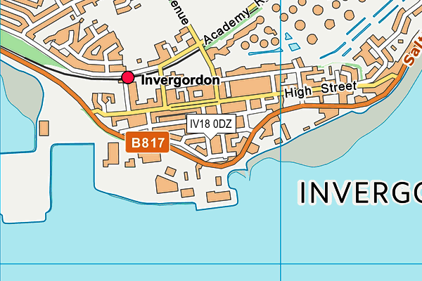 IV18 0DZ map - OS VectorMap District (Ordnance Survey)