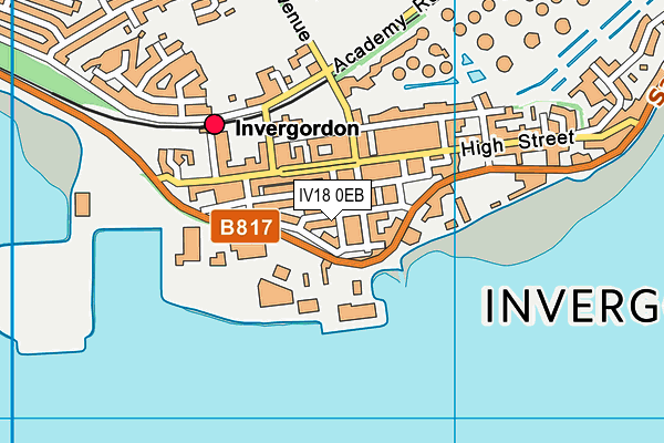 IV18 0EB map - OS VectorMap District (Ordnance Survey)