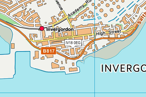 IV18 0EG map - OS VectorMap District (Ordnance Survey)