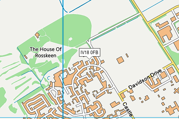 IV18 0FB map - OS VectorMap District (Ordnance Survey)