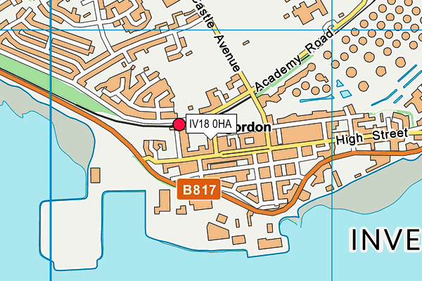 IV18 0HA map - OS VectorMap District (Ordnance Survey)