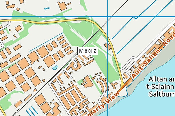 IV18 0HZ map - OS VectorMap District (Ordnance Survey)