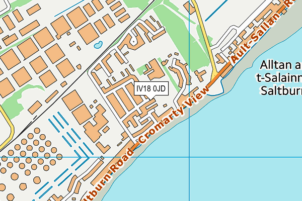 IV18 0JD map - OS VectorMap District (Ordnance Survey)