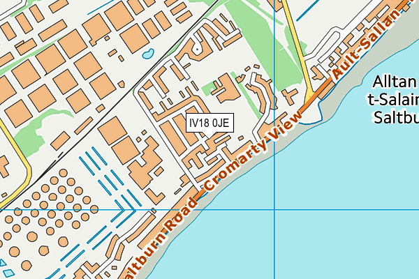 IV18 0JE map - OS VectorMap District (Ordnance Survey)