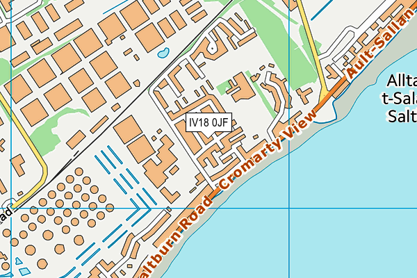 IV18 0JF map - OS VectorMap District (Ordnance Survey)