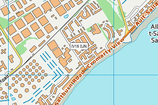 IV18 0JN map - OS VectorMap District (Ordnance Survey)