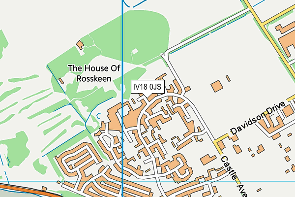 IV18 0JS map - OS VectorMap District (Ordnance Survey)