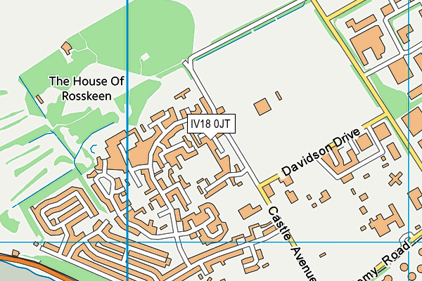 IV18 0JT map - OS VectorMap District (Ordnance Survey)