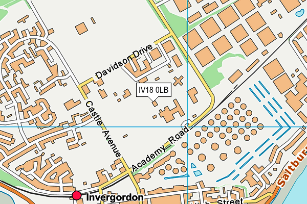 IV18 0LB map - OS VectorMap District (Ordnance Survey)