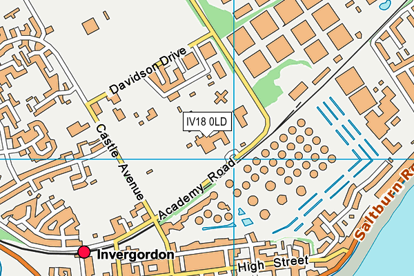 IV18 0LD map - OS VectorMap District (Ordnance Survey)