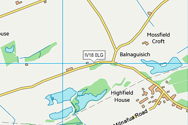 IV18 0LG map - OS VectorMap District (Ordnance Survey)