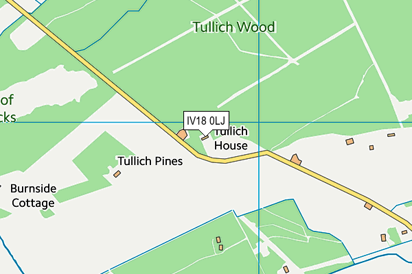 IV18 0LJ map - OS VectorMap District (Ordnance Survey)