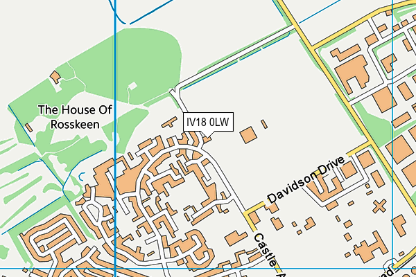 IV18 0LW map - OS VectorMap District (Ordnance Survey)