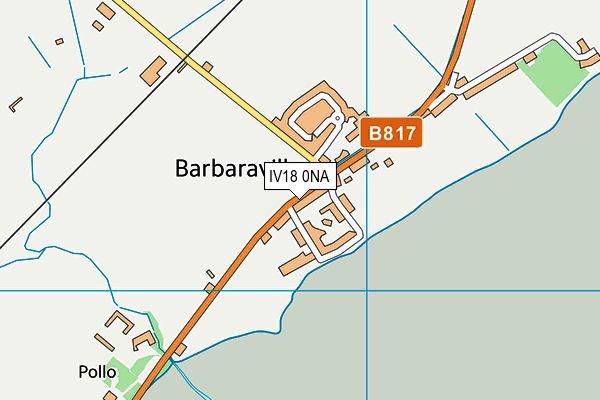 IV18 0NA map - OS VectorMap District (Ordnance Survey)